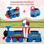 6V 2-Seater Ride On Train with Detachable Carriage, Under-Seat Storage, Whistle & Flashing LED Lights - Product image 29