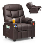 Kids Recliner Chair PU Leather Adjustable Lounge Sofa with Cup Holder, 3 Pockets & Retractable Footrest - Product image 1