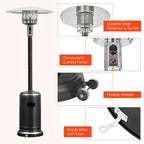 50, 000 BTU Propane Patio Heater, Standing Stainless Steel Outdoor Heater with Wheels, Triple Protection - Product image 30