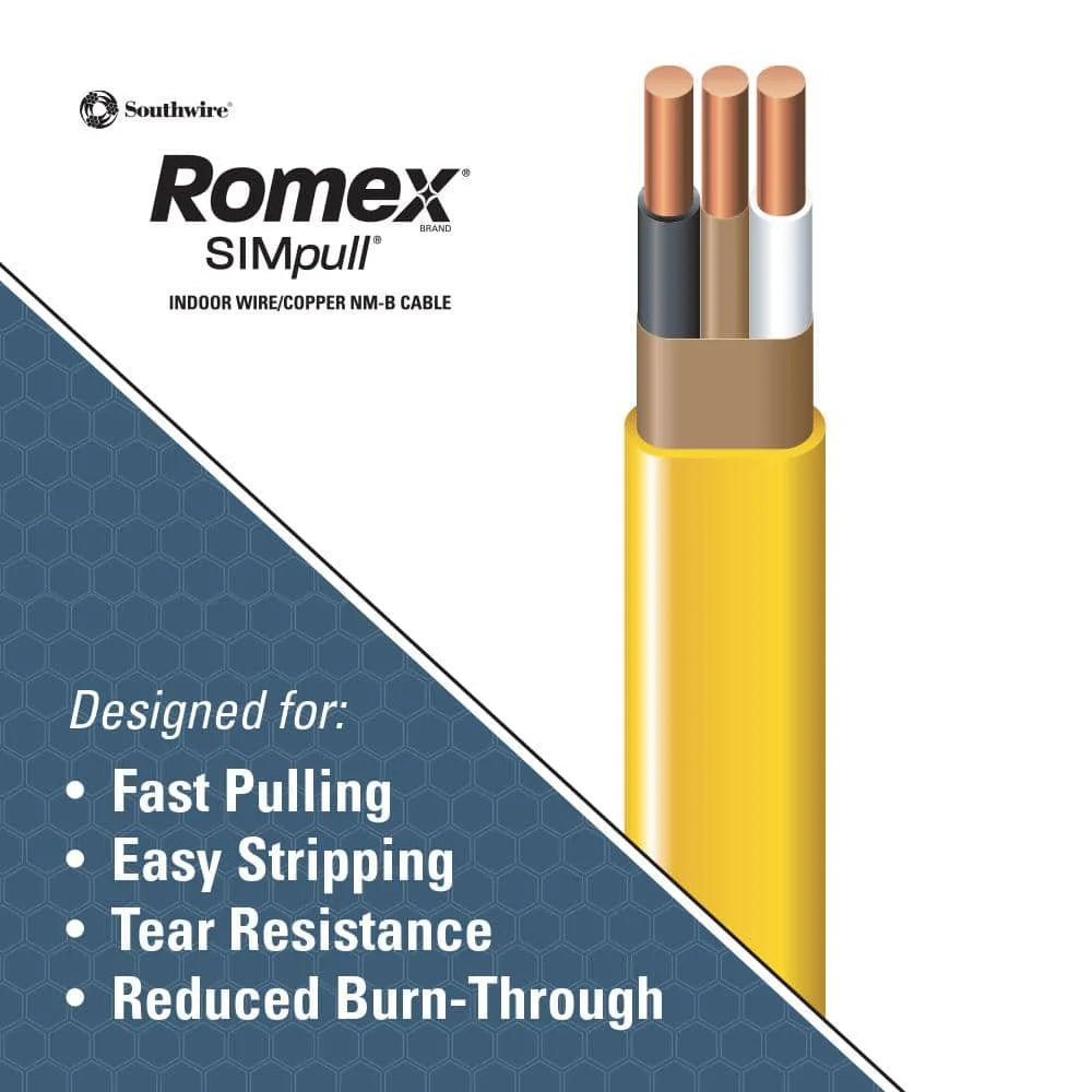 250 Ft. 12/2 Solid Romex Simpull CU NM - B W/G Wire - Product image 2