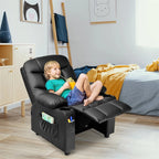 Kids Recliner Chair PU Leather Adjustable Lounge Sofa with Cup Holder, 3 Pockets & Retractable Footrest - Product image 26