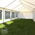 TOOLPORT 3x6 m Party Tent/Barnum Grey-White High Quality Canvas PVC 700 N