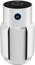 Shark NeverChange up to 5 years MAX indoor air purifier, Covers 130m², 5 year HEPA filter, Captures 99.97% allergens, Automatic mode, Silent, LED, White HP300EU