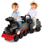 6V 2-Seater Ride On Train with Detachable Carriage, Under-Seat Storage, Whistle & Flashing LED Lights - Product image 1