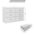 Kadyn Modern 6 Drawer Dresser Wood Cabinet, Dresser for Bedroom, Kitchen Storage Cabinet with Drawers - Product image 58