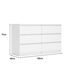 Kadyn Modern 6 Drawer Dresser Wood Cabinet, Dresser for Bedroom, Kitchen Storage Cabinet with Drawers - Product image 92