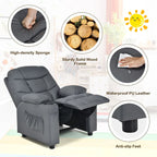 Kids Recliner Chair PU Leather Adjustable Lounge Sofa with Cup Holder, 3 Pockets & Retractable Footrest - Product image 20