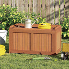 Tangkula 3-in-1 52 Gallon Wood Outdoor Storage Box - Product image 2