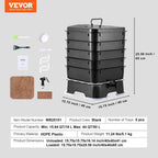 VEVOR 5 - Tray Worm Composter, 50 L Worm Compost Bin Outdoor and Indoor, Sustainable Design Worm Farm Kit - Product image 7