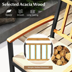 Tangkula 5 Piece Patio Wood Dining Set for Front Porch Yard Balcony and Poolside - Product image 6