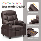 Kids Recliner Chair PU Leather Adjustable Lounge Sofa with Cup Holder, 3 Pockets & Retractable Footrest - Product image 4