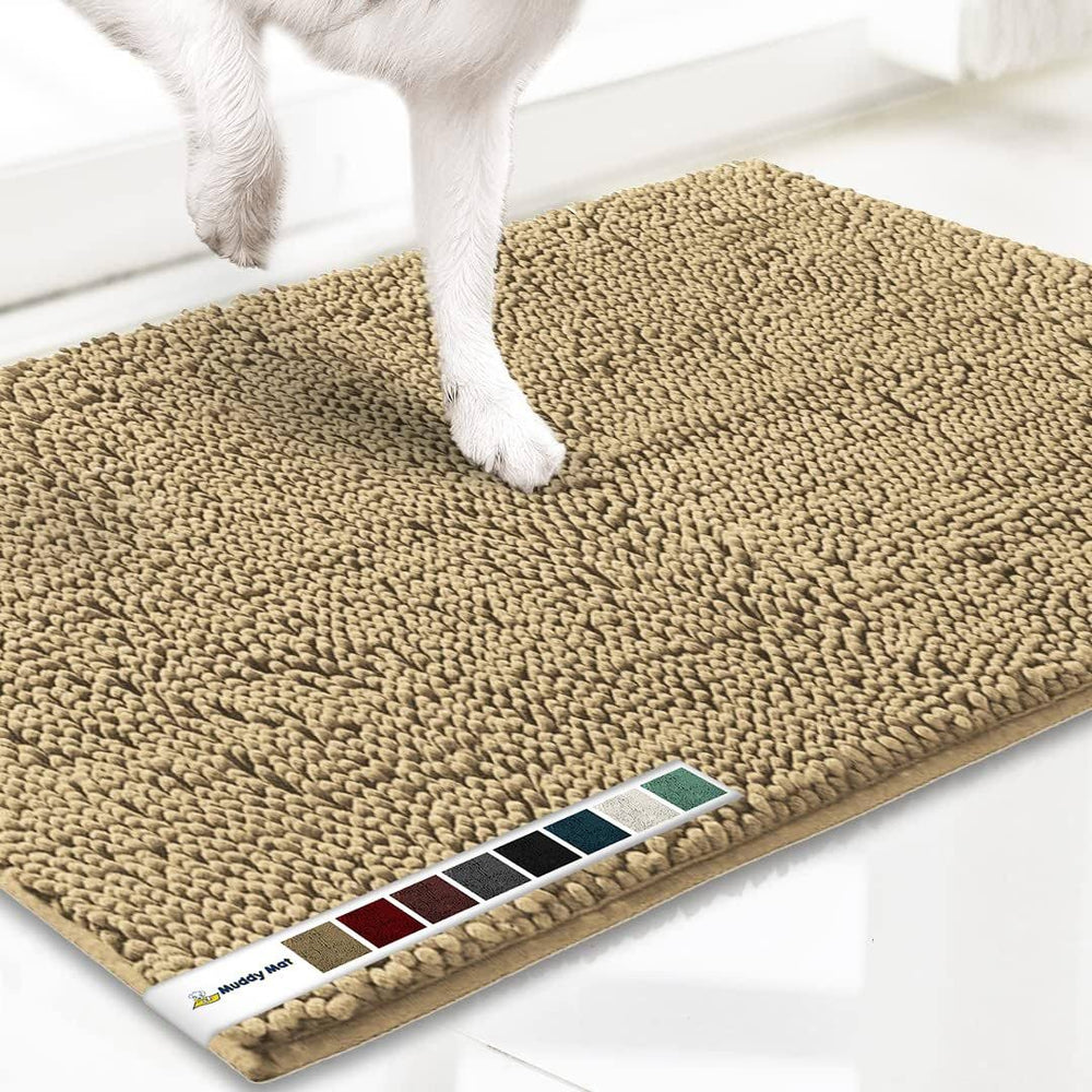 Muddy Mat As-seen-on-tv Highly Absorbent Microfiber Door Mat and Pet Rug, Non Slip Thick Washable Area and Bath Mat Soft Chenille for Kitchen