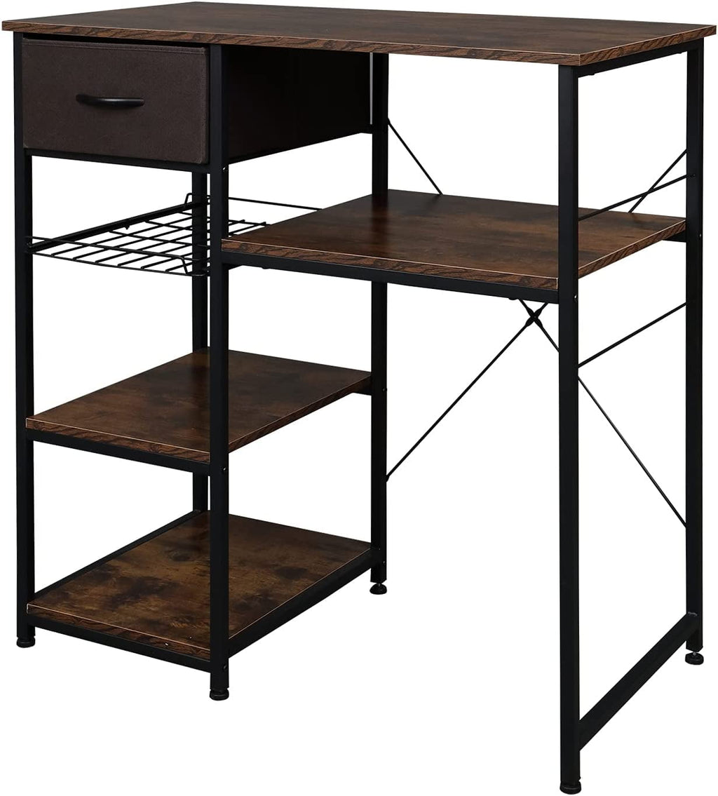 Microwave Stand 4-Tiers Kitchen Storage Fit Mini Fridge Baker¡ ̄s Rack Shelving Utility Coffee Bar with Big - Product image 1