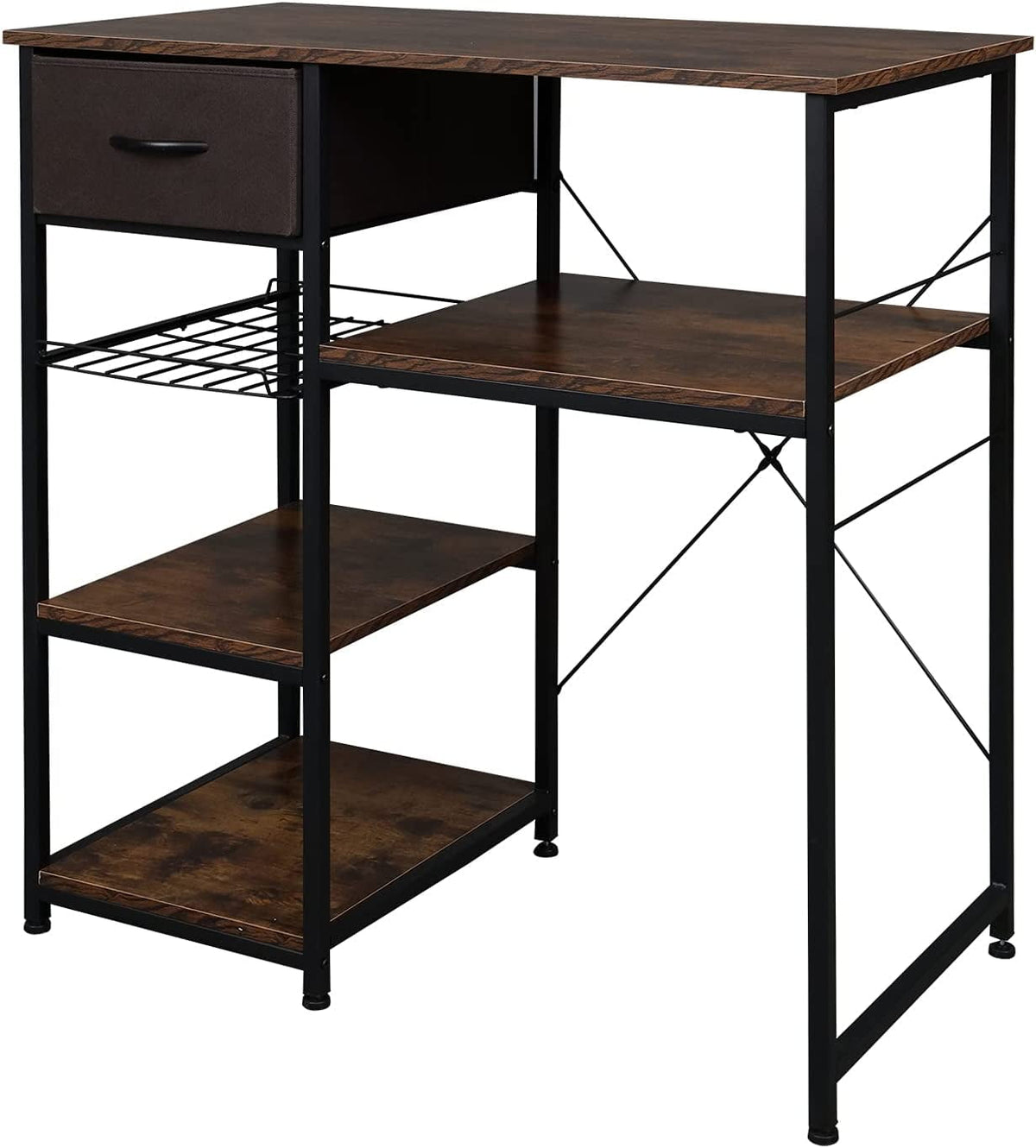Microwave Stand 4-Tiers Kitchen Storage Fit Mini Fridge Baker¡ ̄s Rack Shelving Utility Coffee Bar with Big - Product image 1