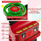 6V 2-Seater Ride On Train with Detachable Carriage, Under-Seat Storage, Whistle & Flashing LED Lights - Product image 17