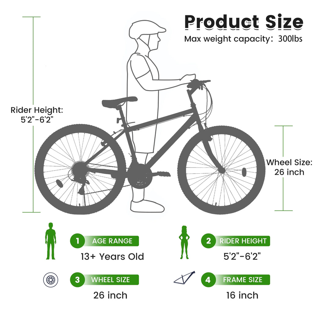 Aukfa 26" Mountain Bike for Men and Women, 21 - Speed High - Performance All - Product image 2
