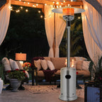 50, 000 BTU Propane Patio Heater, Standing Stainless Steel Outdoor Heater with Wheels, Triple Protection - Product image 16