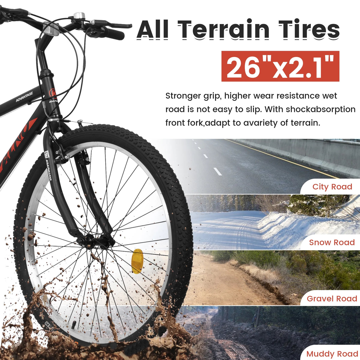 Aukfa 26" Mountain Bike for Men and Women, 21 - Speed High - Performance All - Product image 21