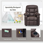 Kids Recliner Chair PU Leather Adjustable Lounge Sofa with Cup Holder, 3 Pockets & Retractable Footrest - Product image 10
