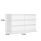 Kadyn Modern 6 Drawer Dresser Wood Cabinet, Dresser for Bedroom, Kitchen Storage Cabinet with Drawers - Product image 94