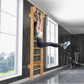 Wall-mounted wall bars Gymnastics wall bars Capacity 150 kg Bar diameter 3.3 cm in pine wood 195x80x14cm Natural -
