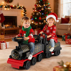 6V 2-Seater Ride On Train with Detachable Carriage, Under-Seat Storage, Whistle & Flashing LED Lights - Product image 2