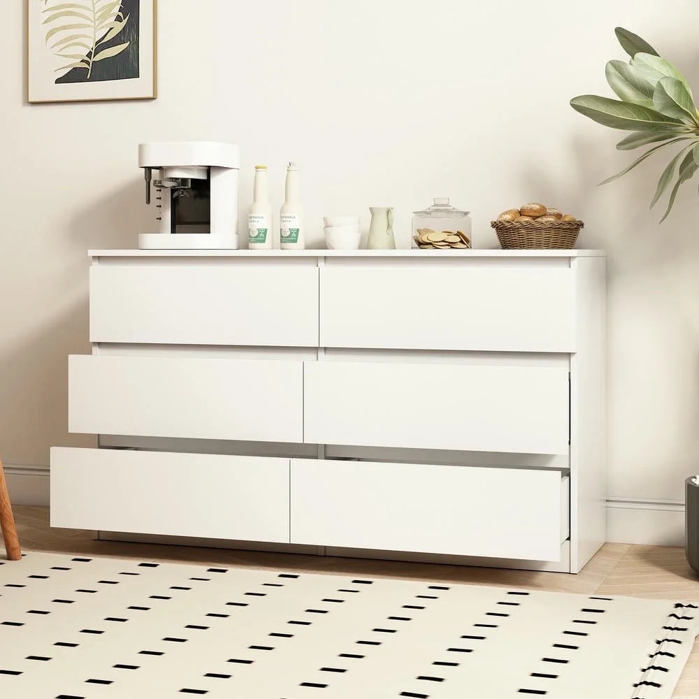 Kadyn Modern 6 Drawer Dresser Wood Cabinet, Dresser for Bedroom, Kitchen Storage Cabinet with Drawers - Product image 95