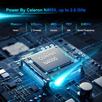 Laptop 14 1" inch laptop 6 GB RAM 128 GB SSD N4000 Celeron Dual-Core Wi-Fi Bluetooth 2 4/5 0G 1366 * 768 IPS Fanless design Includes Membrane Keyboard Mouse.