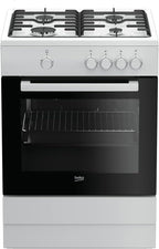 FSG62000DW -FSG62000DW-Kitchen and Integrated Gas Oven, Hob with 4 Cookers - White, 60 x 60 x H 85 cm, 2900 W, 64 liters, stainless steel -