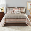 Mainstays 7-Piece Blush Jacquard ComforterBedding Set, King - Product image 1