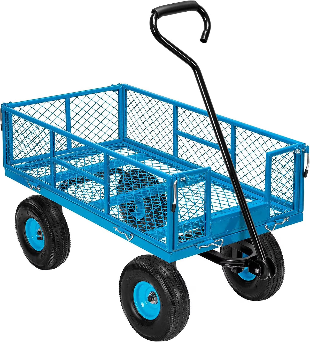 SPECSTAR Mesh Steel Garden Cart 880 lb Capacity, 38" x 21" Folding Utility Wagon with 10 in Wheels - Product image 3