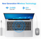 Laptop 14 1" inch laptop 6 GB RAM 128 GB SSD N4000 Celeron Dual-Core Wi-Fi Bluetooth 2 4/5 0G 1366 * 768 IPS Fanless design Includes Membrane Keyboard Mouse.