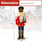 Tangkula 5 FT Christmas Lighted Nutcracker with Glitter Sword - Product image 5