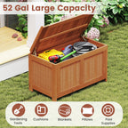 Tangkula 3-in-1 52 Gallon Wood Outdoor Storage Box - Product image 6