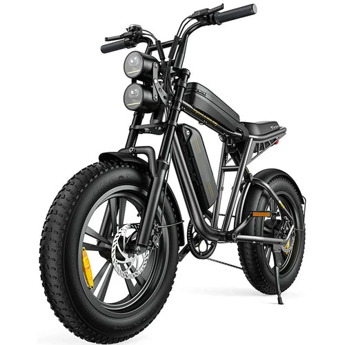 1000W Electric Bike for Adults, Retro-Style, 28mph, 94 Miles Range, 20x4.0 Fat Tires, Full Suspension - Product image 1