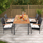 Set of 2, Outdoor PE Rattan Chairs with Soft Zippered Cushion, Heavy-Duty Metal Frame & All-Weather Wicker - Product image 4