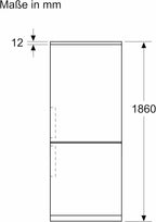 KGN367LDF- Series 4, Freestanding combined refrigerator, 186 x 60 cm, Stainless steel