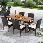 Set of 2, Outdoor PE Rattan Chairs with Soft Zippered Cushion, Heavy-Duty Metal Frame & All-Weather Wicker - Product image 8