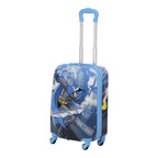 DC Comics Batman 21 in Kids Rolling Luggage, Hardshell Carry on Suitcase with Wheels, Blue