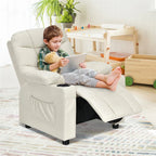 Kids Recliner Chair PU Leather Adjustable Lounge Sofa with Cup Holder, 3 Pockets & Retractable Footrest - Product image 58