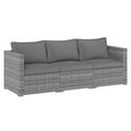 Tangkula Outdoor Patio 3 Seat Sofa Set - PE Rattan Modular Cushioned Sectional Couch Furniture Set - Product image 1