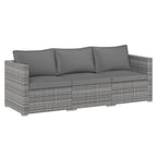 Tangkula Outdoor Patio 3 Seat Sofa Set - PE Rattan Modular Cushioned Sectional Couch Furniture Set - Product image 1