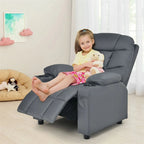 Kids Recliner Chair PU Leather Adjustable Lounge Sofa with Cup Holder, 3 Pockets & Retractable Footrest - Product image 23