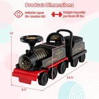 6V 2-Seater Ride On Train with Detachable Carriage, Under-Seat Storage, Whistle & Flashing LED Lights - Product image 4