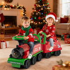 6V 2-Seater Ride On Train with Detachable Carriage, Under-Seat Storage, Whistle & Flashing LED Lights - Product image 14