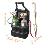 Yescom DOT Oxy Acetylene Torch Kit Gas Tank Brazing Welding Cutting Black Holder Gauge Portable Brass - Product image 4