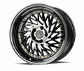Aodhan DS03 (Passenger Side) 18" 5x100 Black Vacuum w/ Gold Rivets