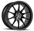 Aodhan DS07 18" 5x100 Gloss Black w/ Gold Rivets