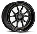 Aodhan DS08 18" 5x114.3 Gloss Black w/ Gold Rivets