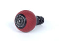 BFI GS2 Heavy Weight Shift Knob - Magma Red Air Leather - Black Anodized (MINI Fitment)